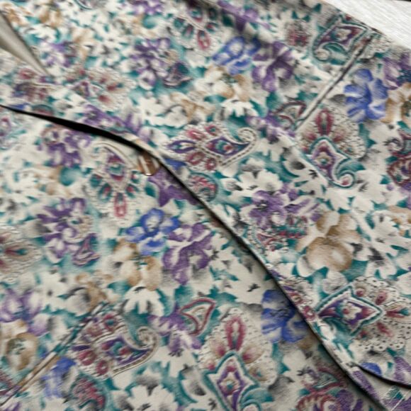 Vintage Women's 80s 90s Blazer Foral 1 Button Toni Garment CC Magic Size Medium - Picture 3 of 9